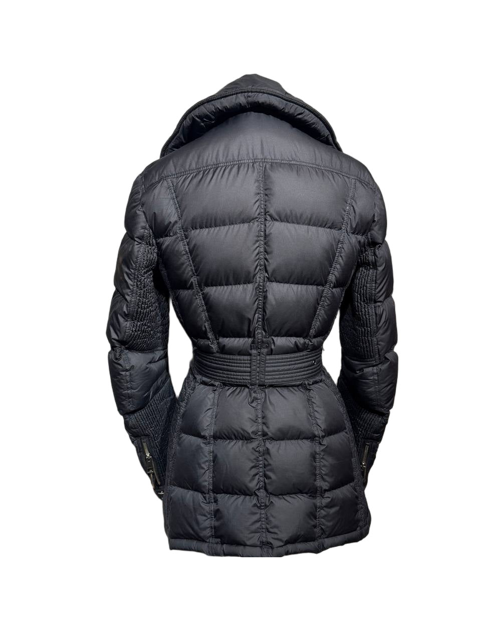 PIUMINO BURBERRY BRIT NERO CON CINTURA Tg M