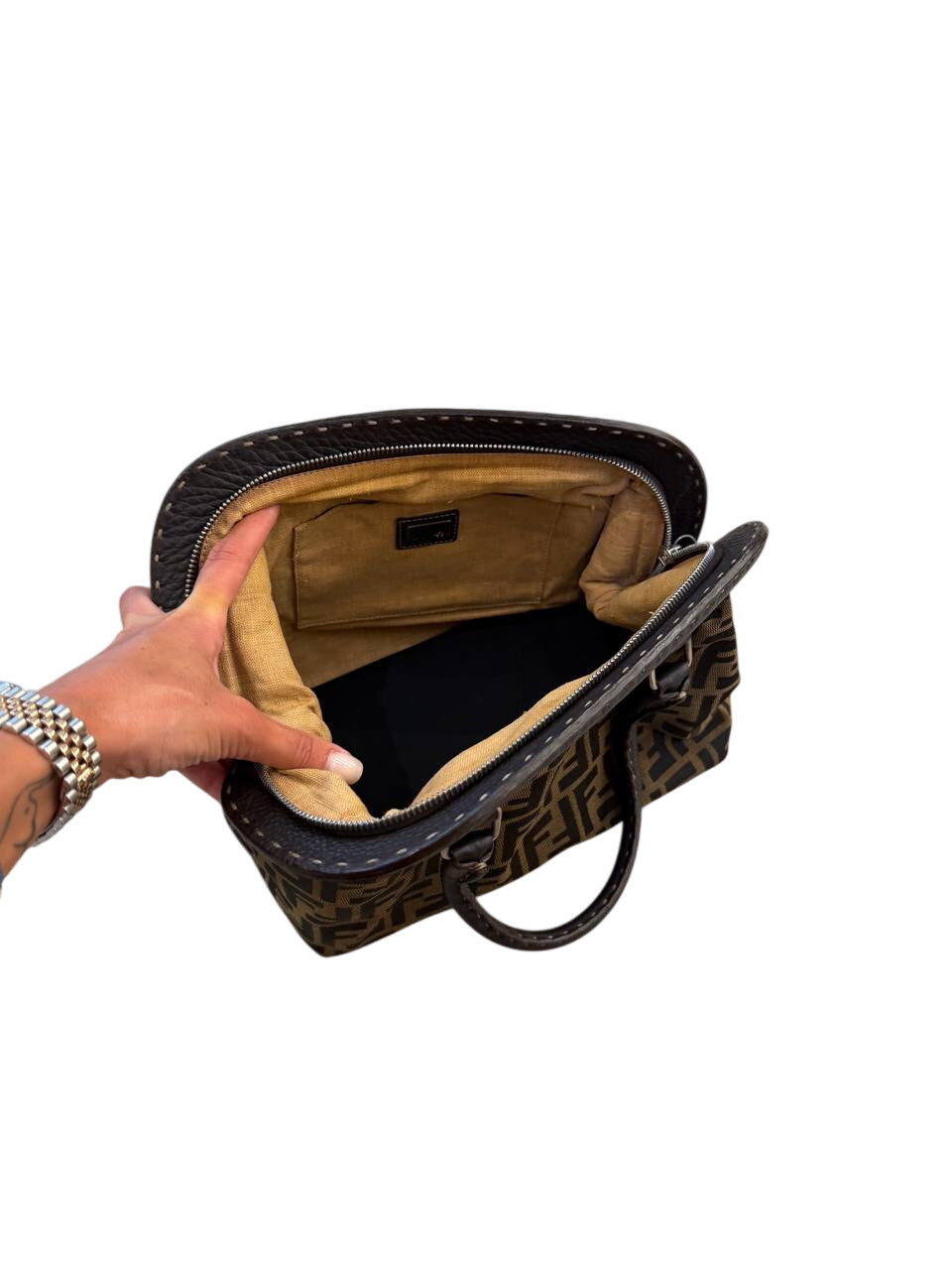 BORSA FENDI ZUCCA CANVAS E PELLE