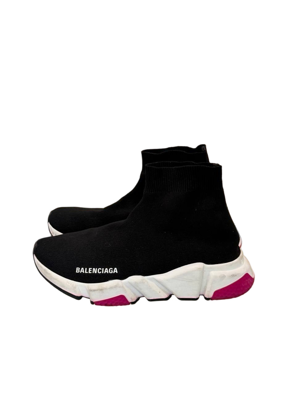 SNEAKERS BALENCIAGA SPEED TRAINER NERO FUCSIA Nr 38