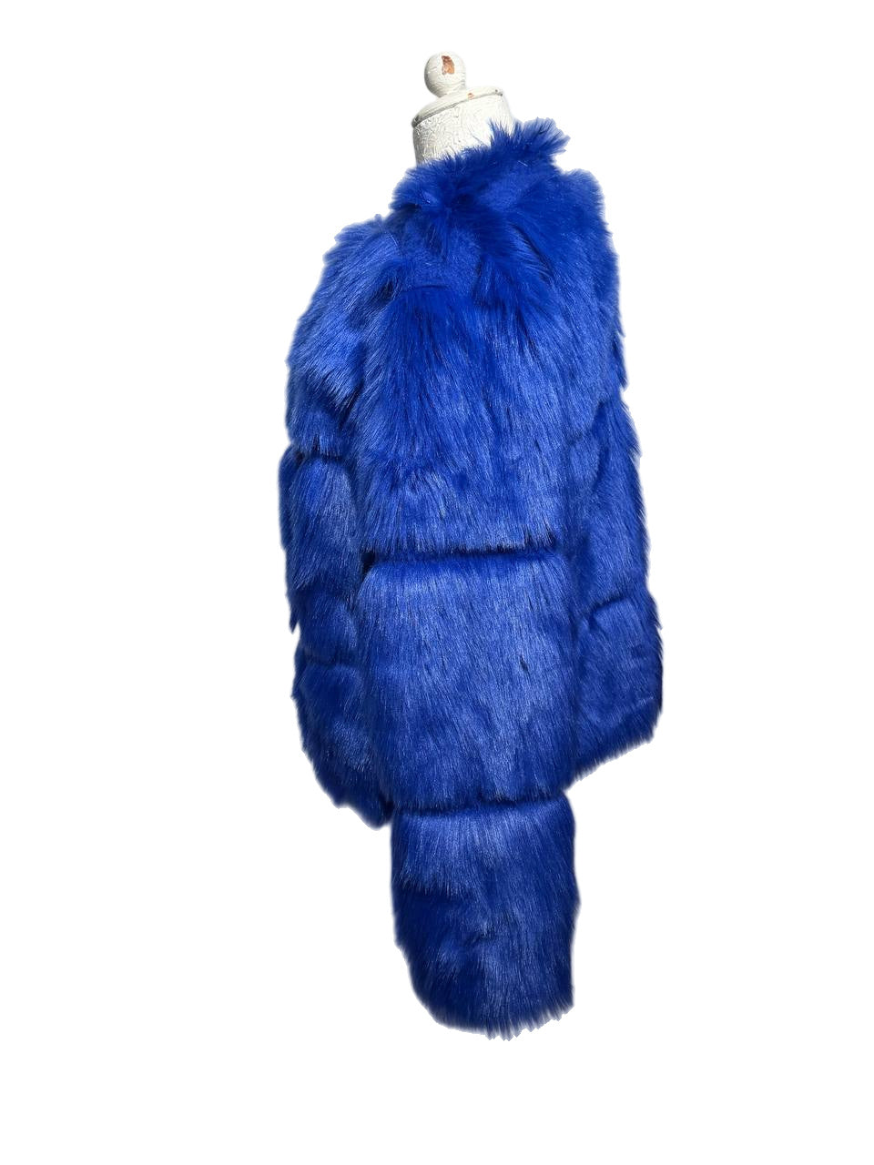 ECO PELLICCIA BLU ELETTRICO Tg 40