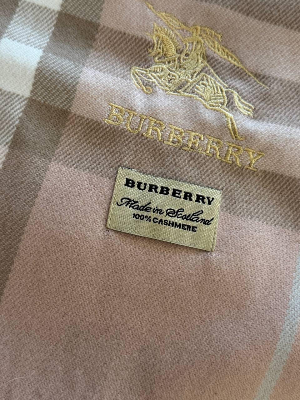 SCIARPA BURBERRY CASHMERE CHECK TONI ROSA FRANGE