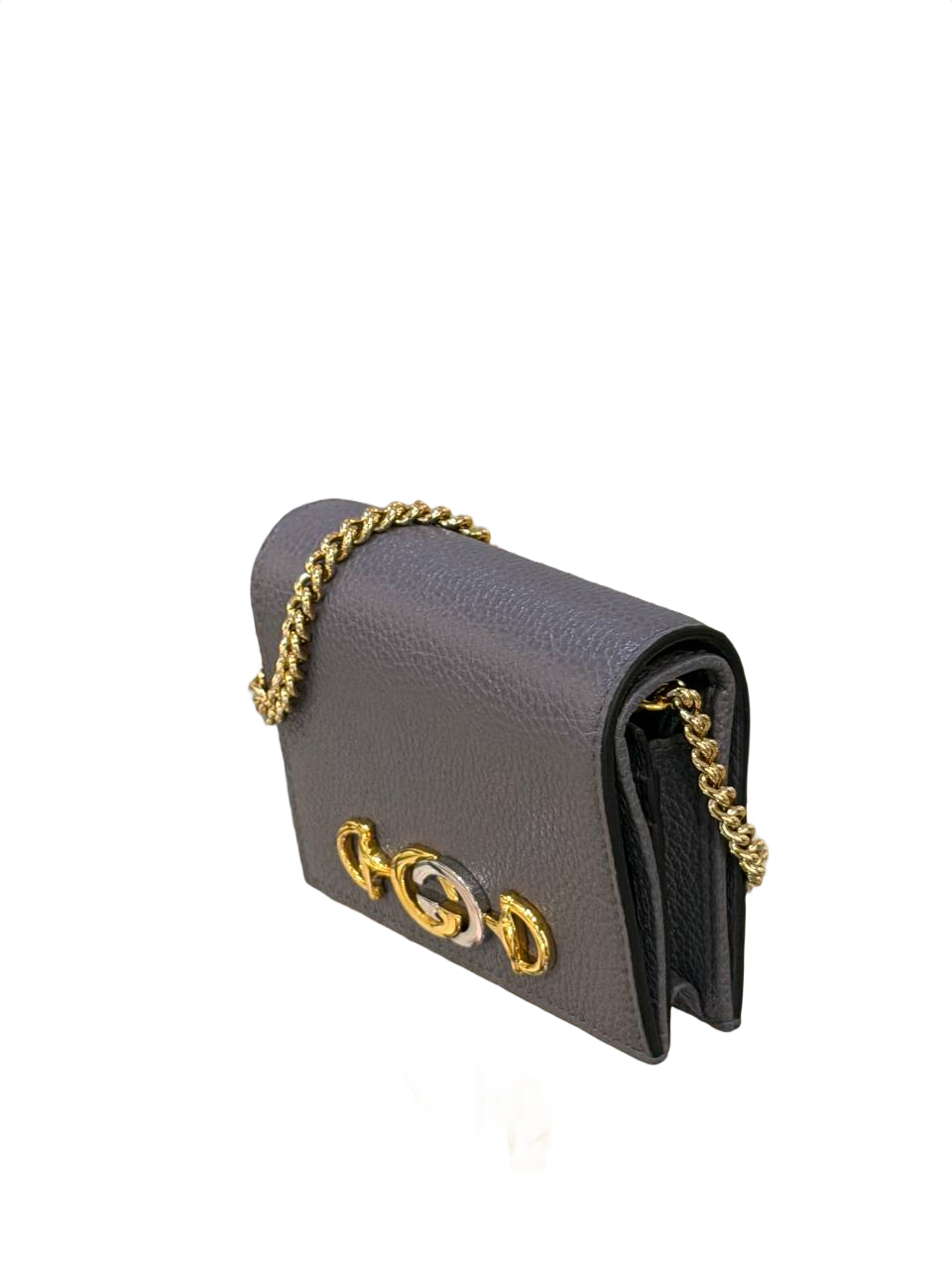 PICCOLO PORTAFOGLIO GUCCI CON CATENA GRIGIO
