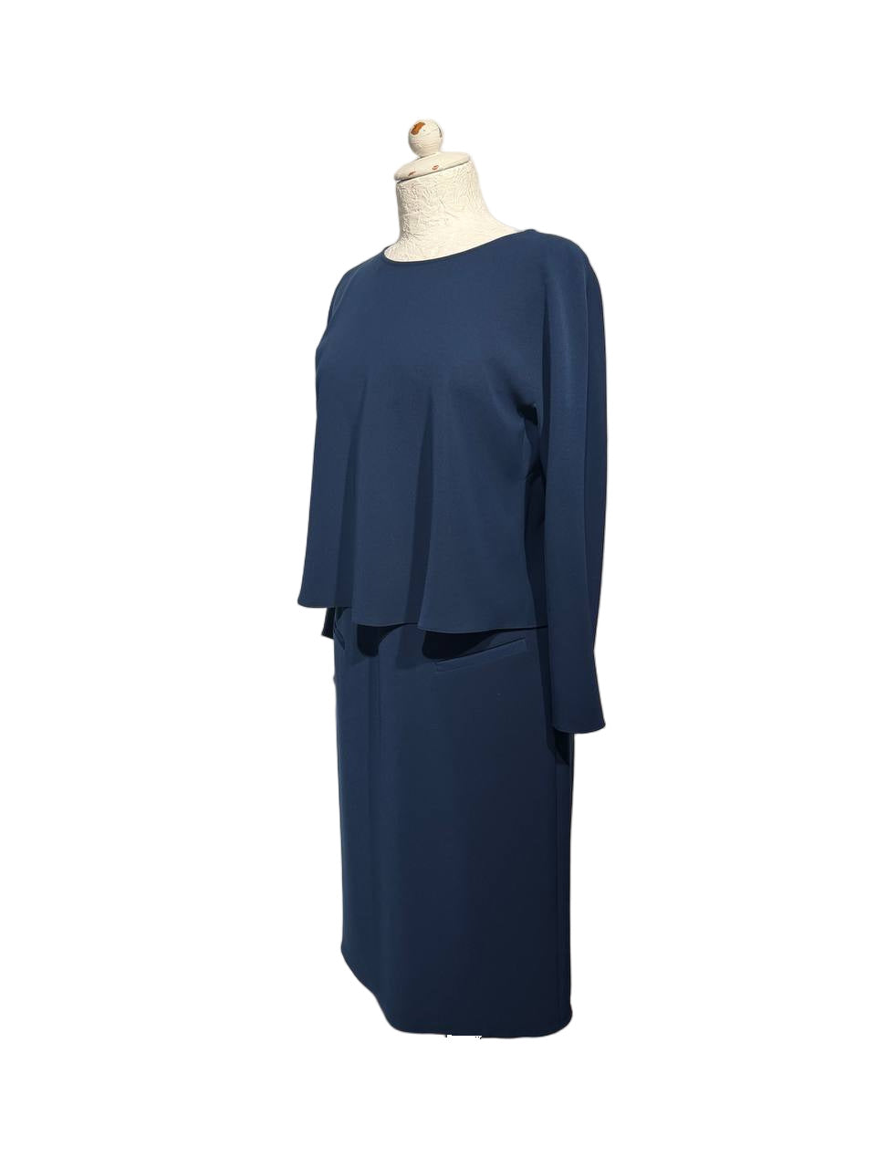 ABITO ARMANI COLLEZIONI BLU NAVY EFFETTO DUE PEZZI Tg 42