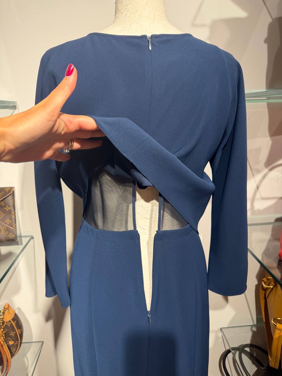 ABITO ARMANI COLLEZIONI BLU NAVY EFFETTO DUE PEZZI Tg 42