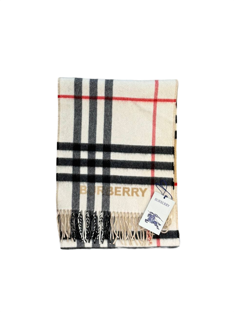SCIARPA BURBERRY UNISEX CASHMERE CHECK BIFRONTE