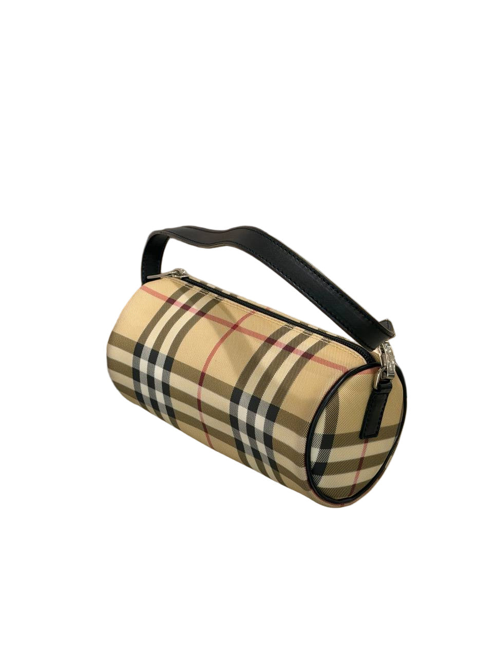 CILIDRO A MANO BURBERRY CHECK MANICO PELLE NERA