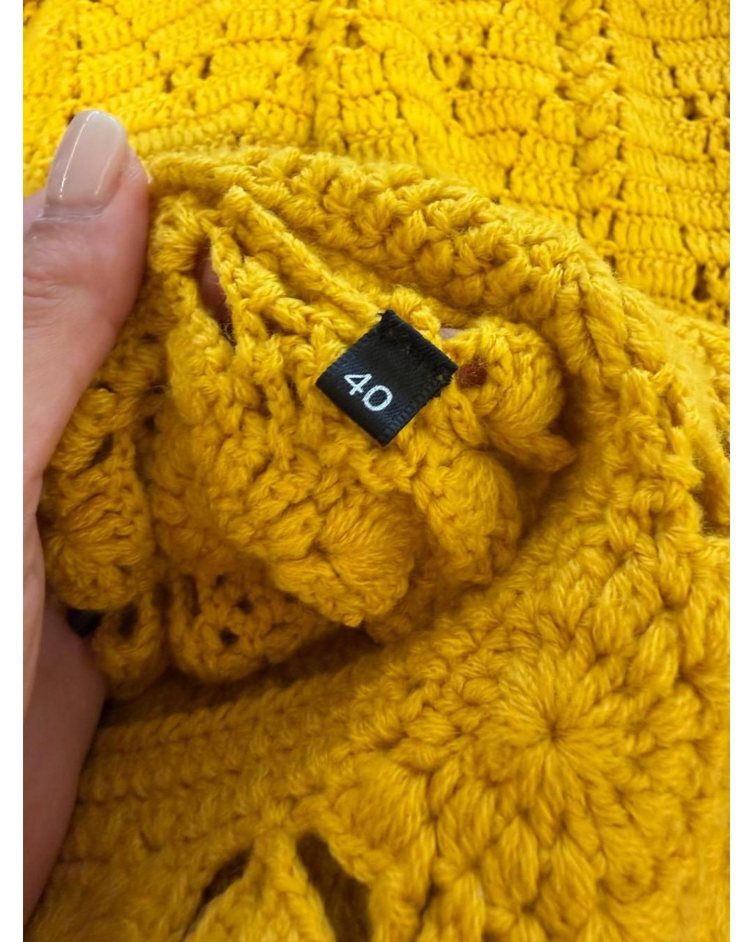 ABITO CROCHET GIALLO SENAPE ELISABETTA FRANCHI Tg 40
