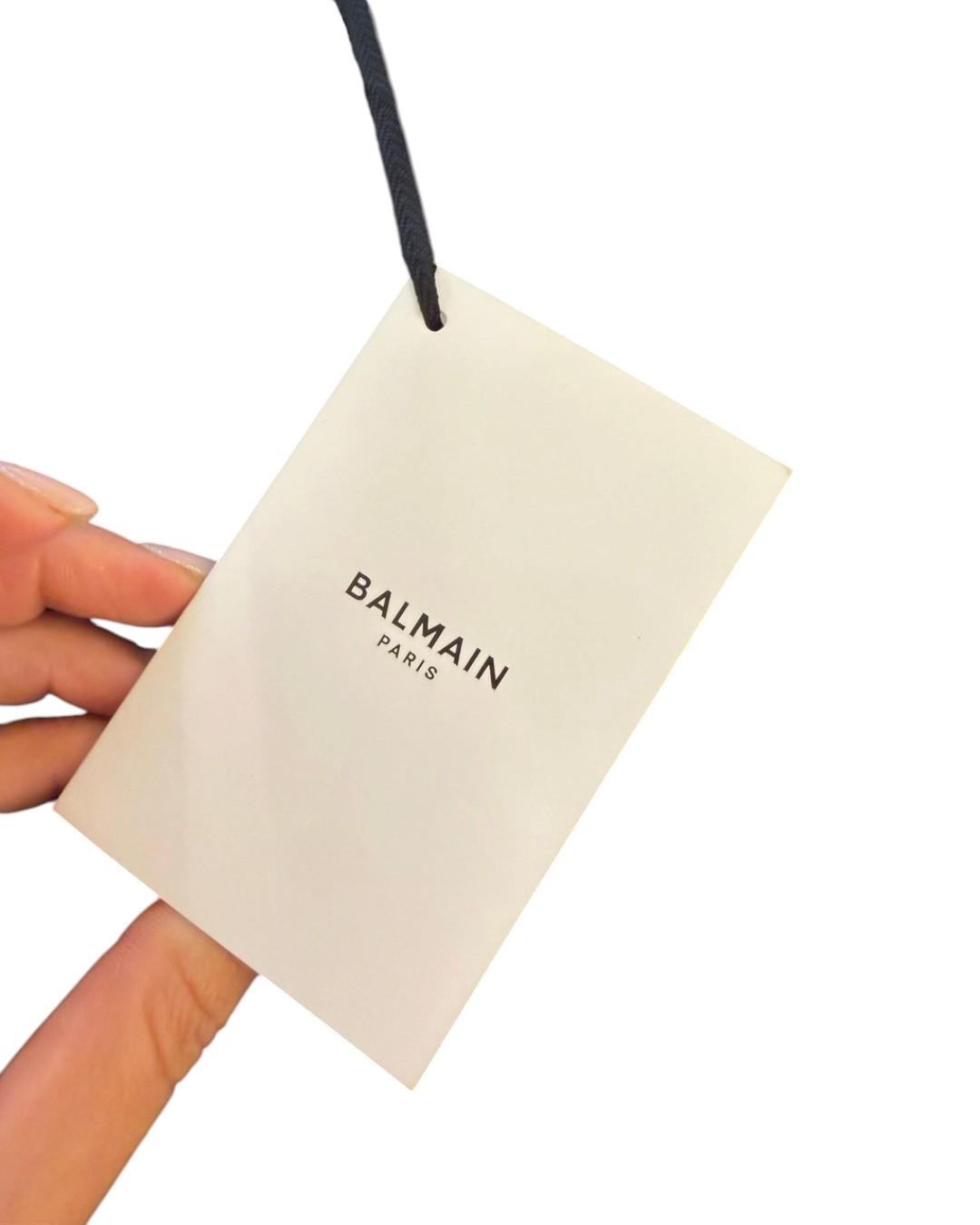 BALMAIN PARIS ABITO MAGLIA NERA BOTTONI DORATI Tg 38