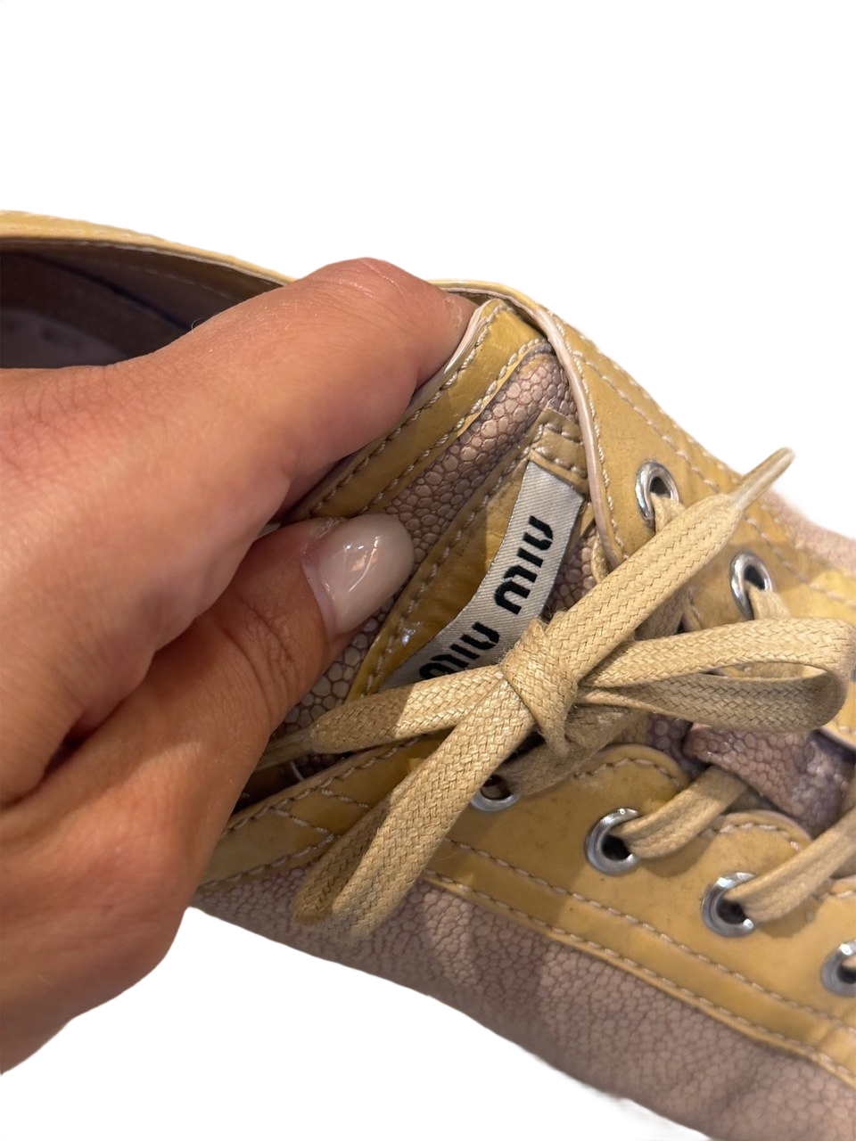 SNEAKERS MIUMIU CIPRIA PUNTA METALLICA BORCHIATA Nr 40