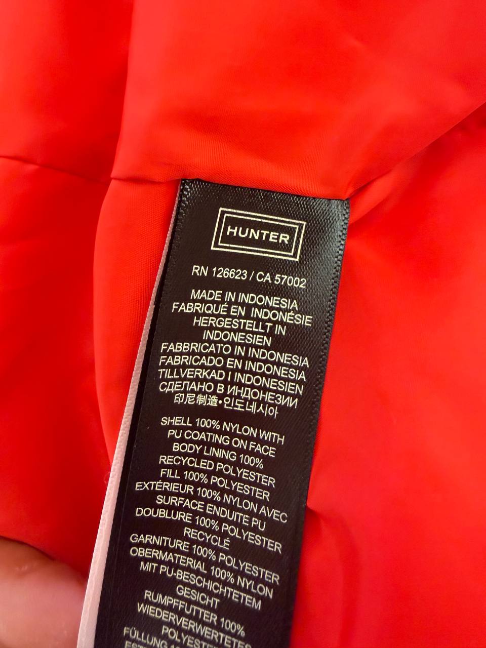 PIUMINO COLOR CORALLO / ARAGOSTA  HUNTER  Tg XS