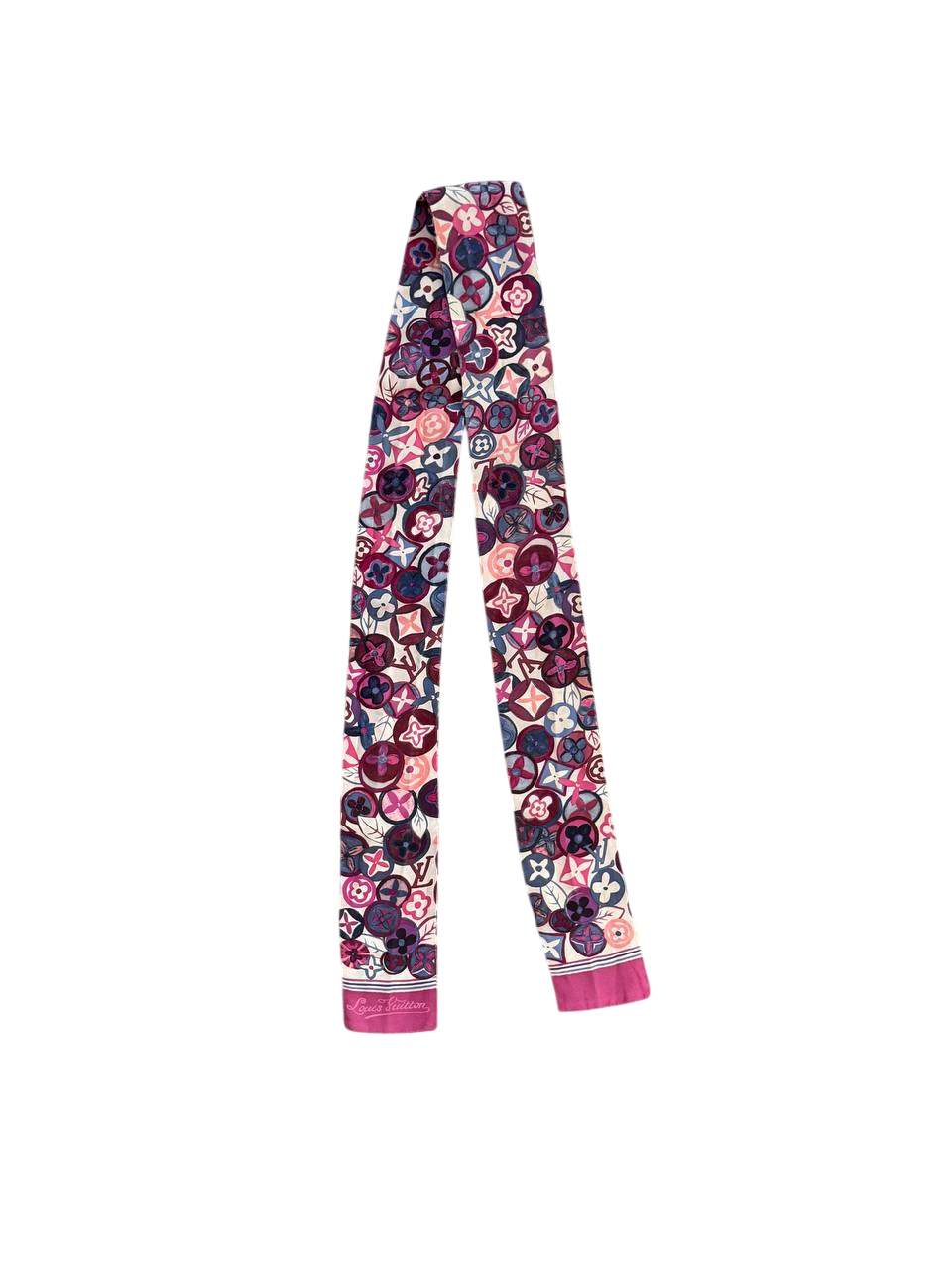 LOUIS VUITTON TWILLY SETA 100%  ROSA MULTICOLOR