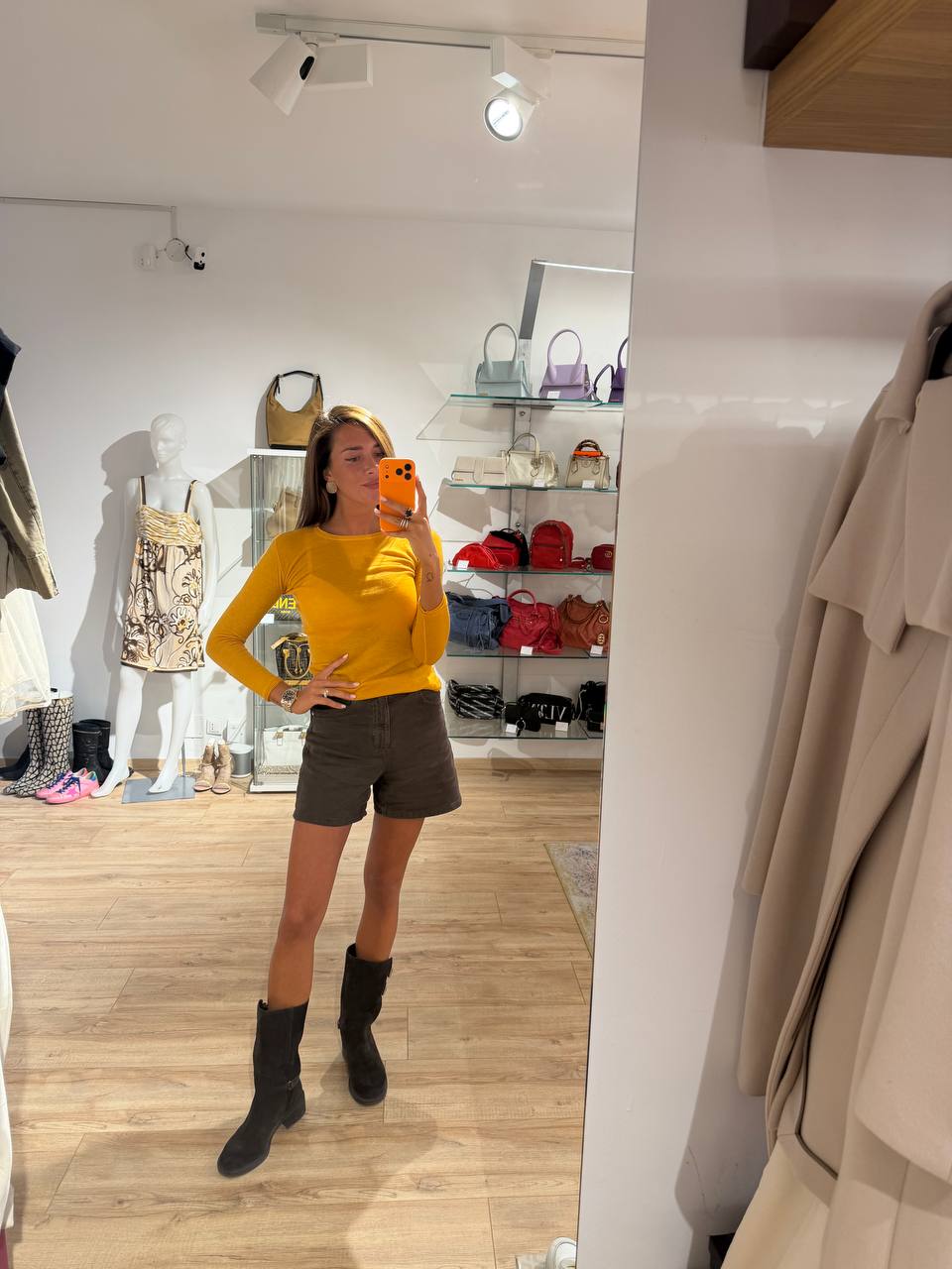 MAGLIA ASPESI CASHMERE GIROCOLLO OCRA Tg 40