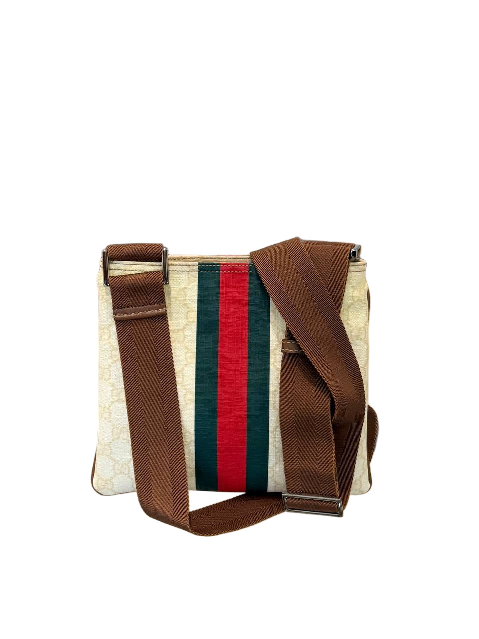 BORSA A TRACOLLA GUCCI GG CREMA FASCIA WEB