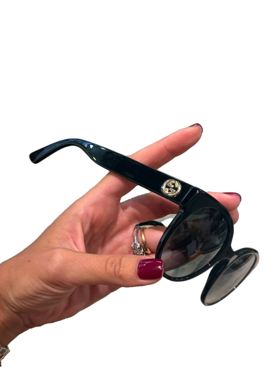 OCCHIALI GUCCI DA SOLE NERI MONTATURA TONDA