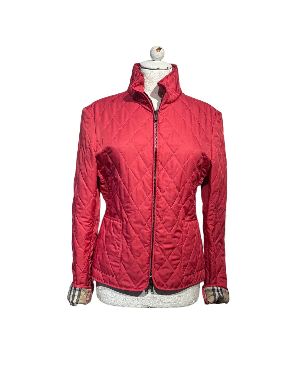 PIUMINO LEGGERO BURBERRY TRAPUNTATO MAGENTA Tg M