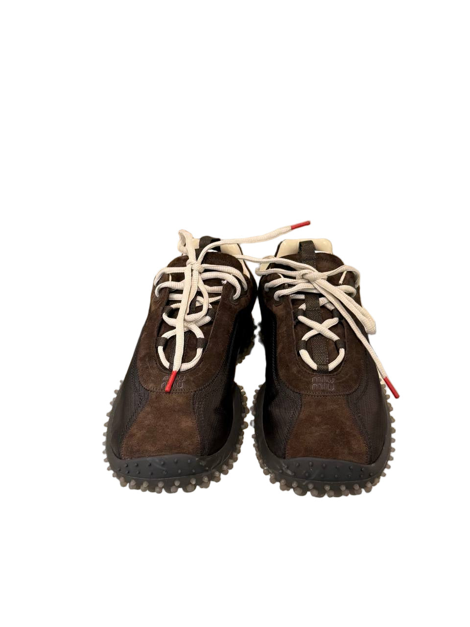 SNEAKERS MIUMIU BUBBLE TESS MARRONI Nr 36.5