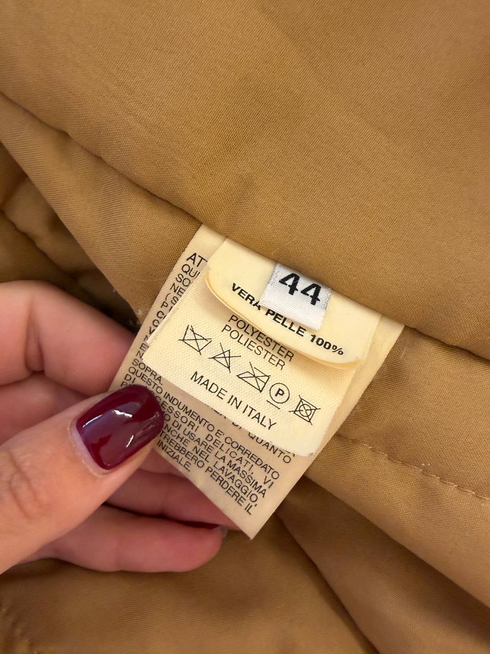 PIUMINO BEIGE MAZZI OVEREAR PELO VOLPE  Tg 44