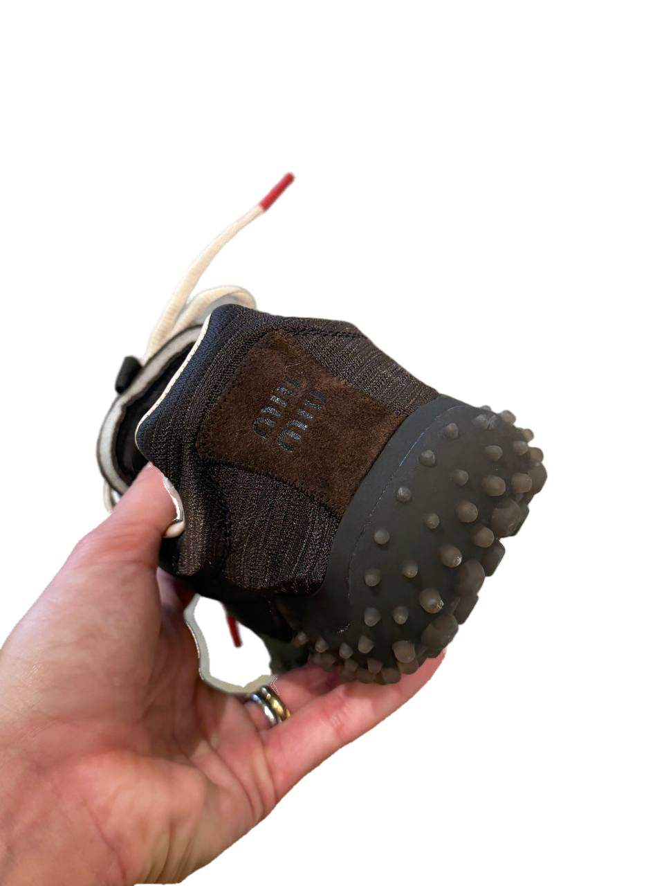 SNEAKERS MIUMIU BUBBLE TESS MARRONI Nr 36.5