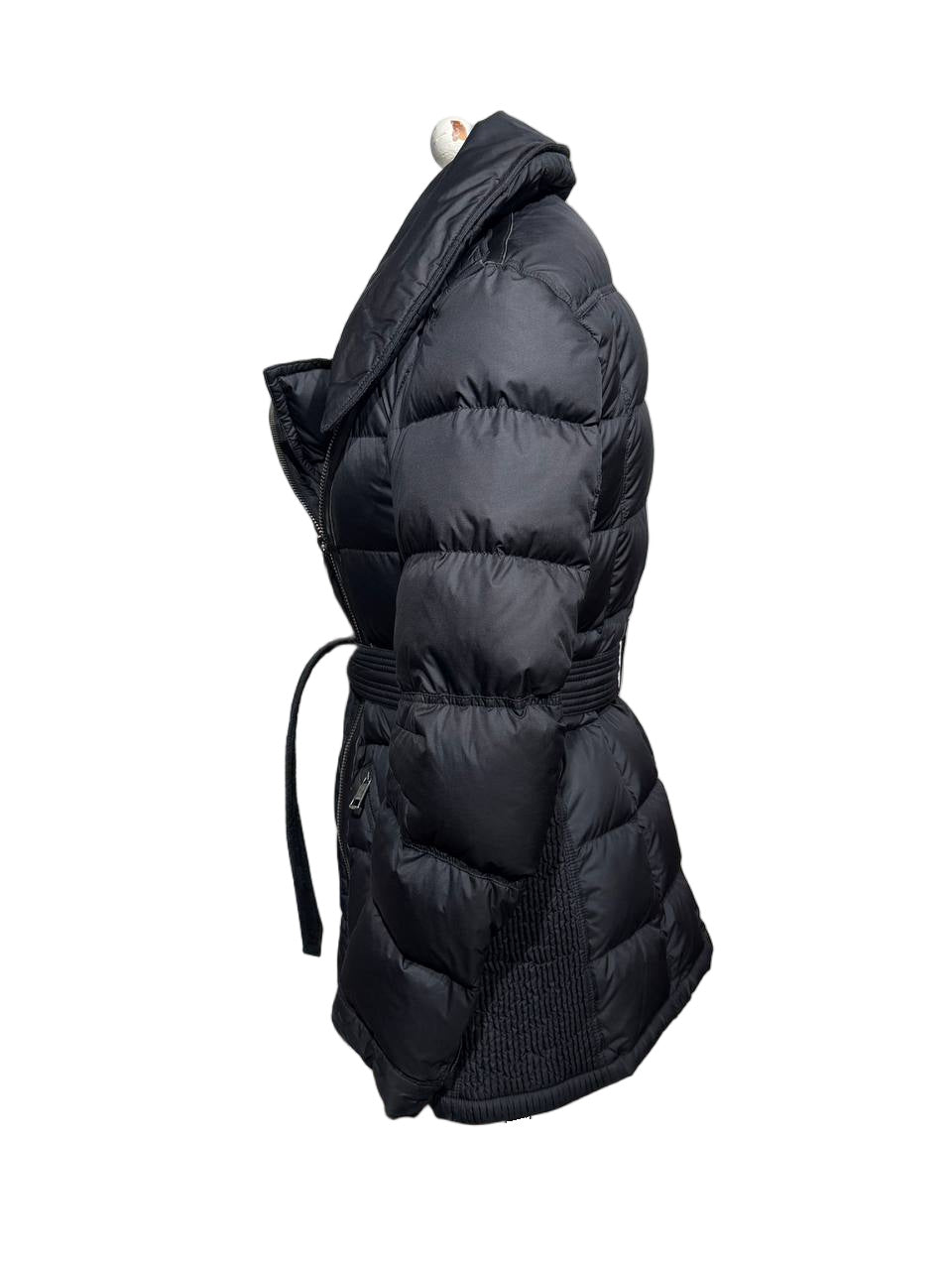 PIUMINO BURBERRY BRIT NERO CON CINTURA Tg M