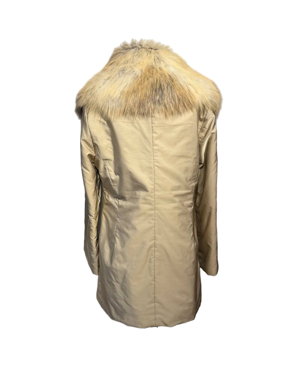 PIUMINO ERMANNO SCERVINO PELO VOLPE BEIGE Tg 44