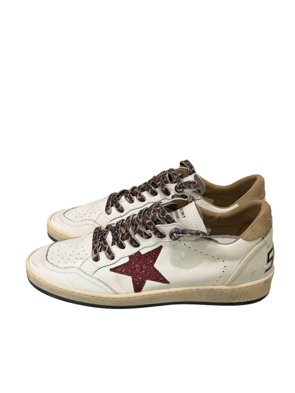 GOLDEN GOOSE BIANCHE STELLA BORDEAUX GLITTER Nr 40