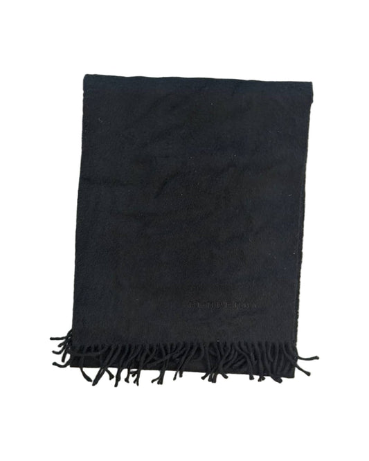 SCIARPA UNISEX BURBERRY 100% CASHMERE NERA FRANGE