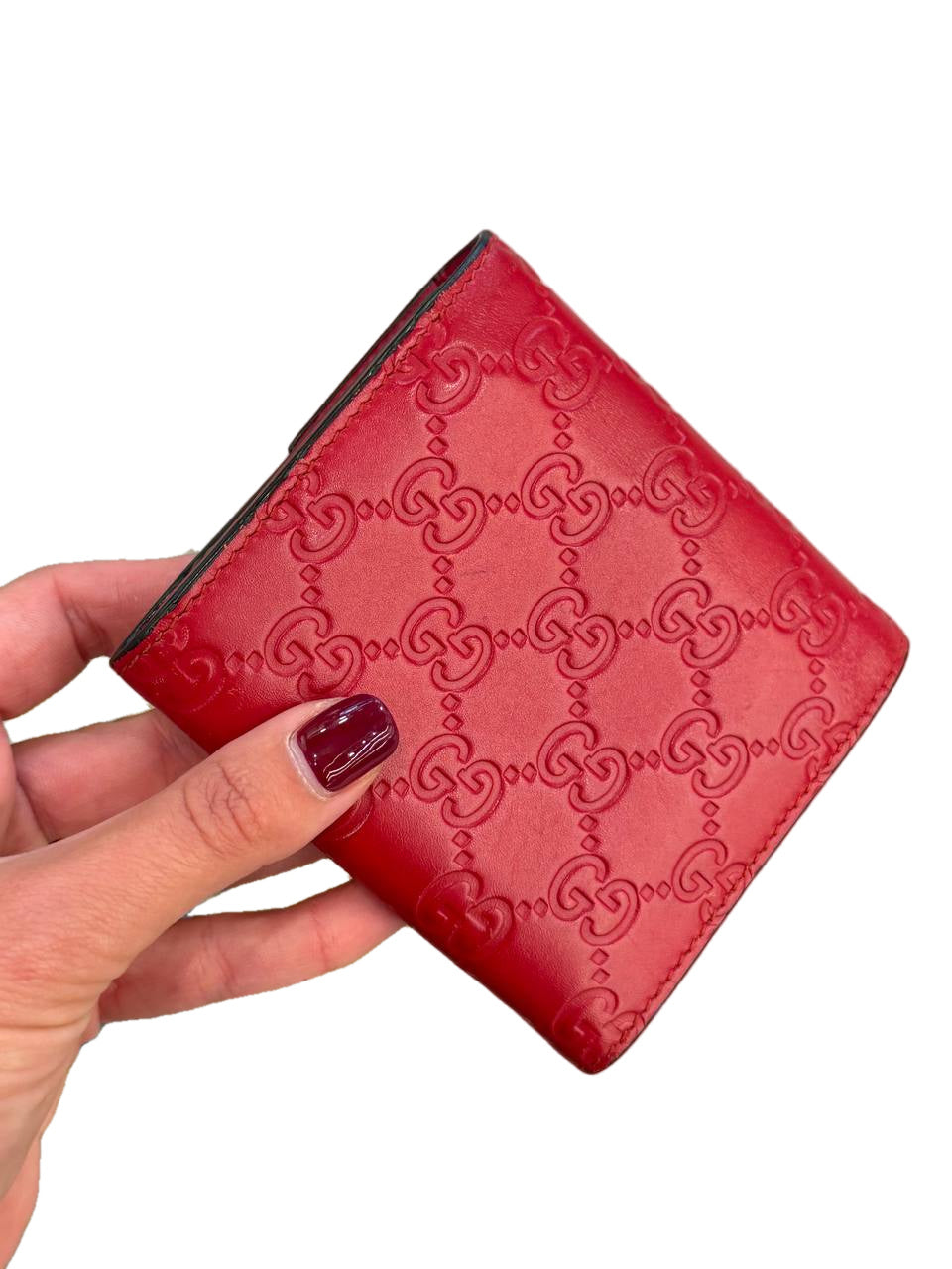 PICCOLO PORTAFOGLIO GUCCI PELLE IMPRESSA ROSSA