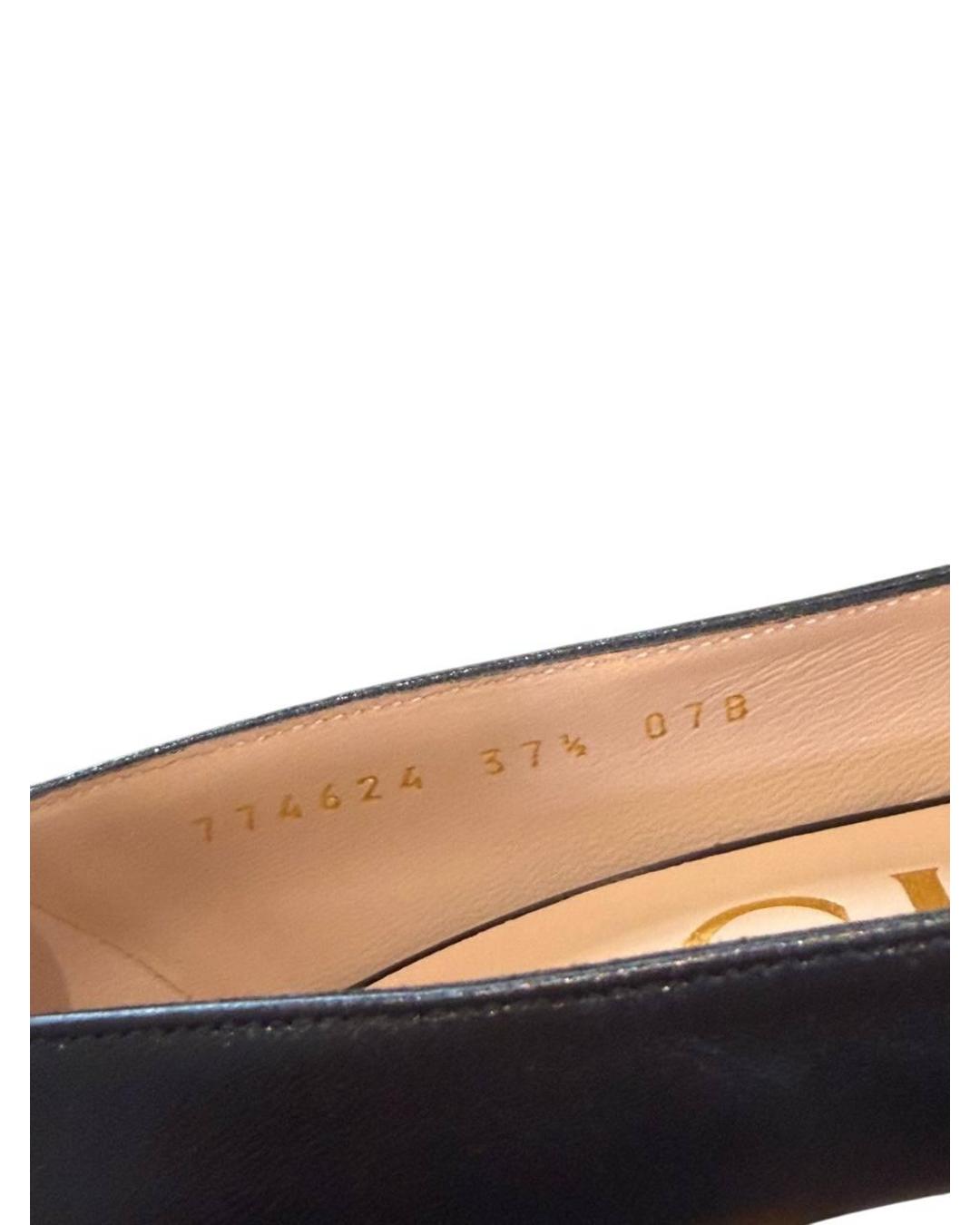 DECOLLETE GUCCI PUMP NERE PUNTA QUADRATA Nr 37.5