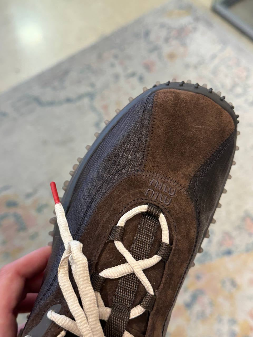 SNEAKERS MIUMIU BUBBLE TESS MARRONI Nr 36.5