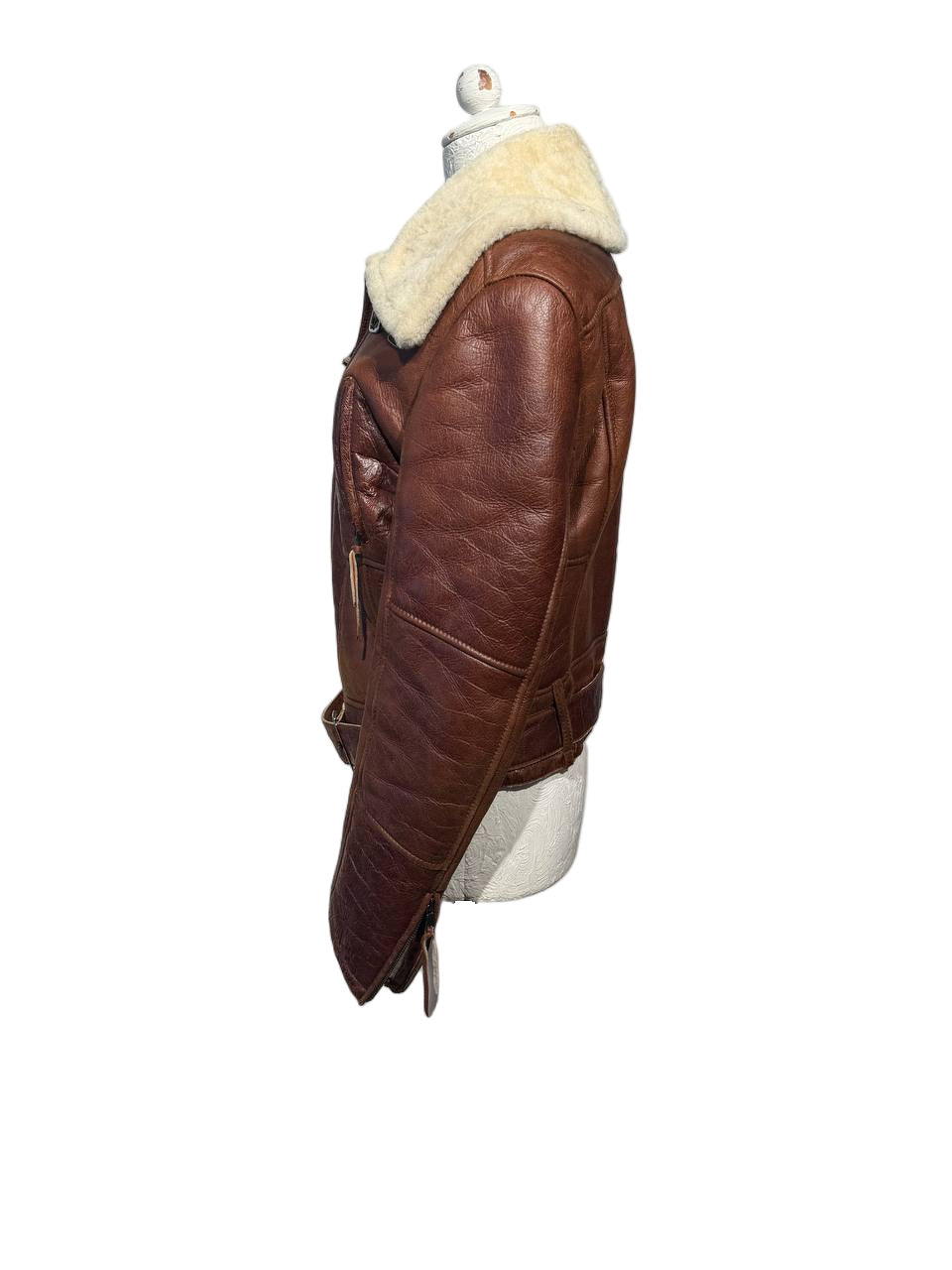 MONTONE AVIATORE COGNAC BROOKSFIELD LEATHER COLLECTION  Tg 44