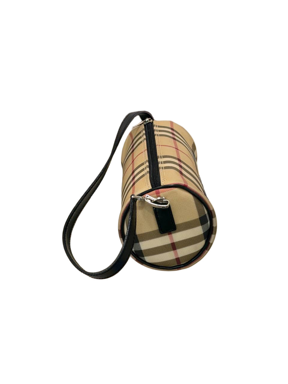 CILIDRO A MANO BURBERRY CHECK MANICO PELLE NERA