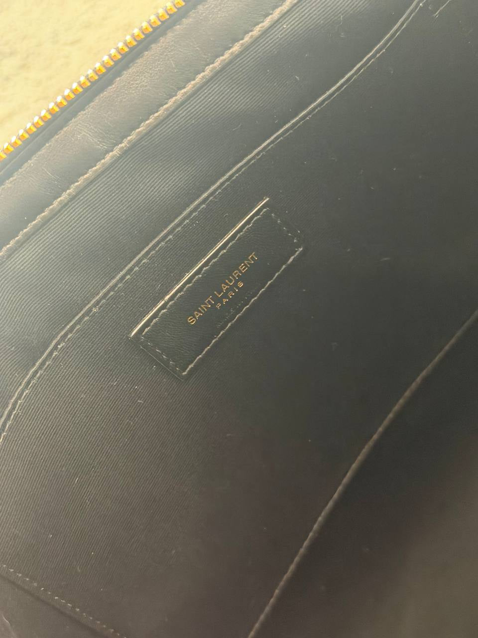 POCHETTE CASSANDRA YSL NERA HARDWARE ORO