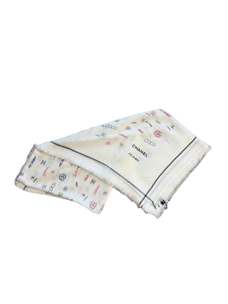 STOLA CHANEL SETA CASHMERE RUE CAMBON MULTICOLOR