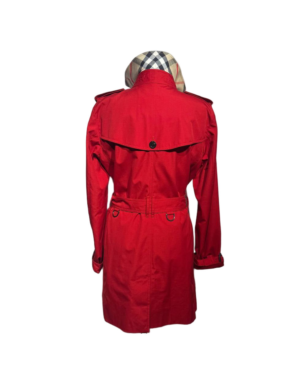 IMPERMEABILE BURBERRY ROSSO DOPPIO PETTO Tg 42