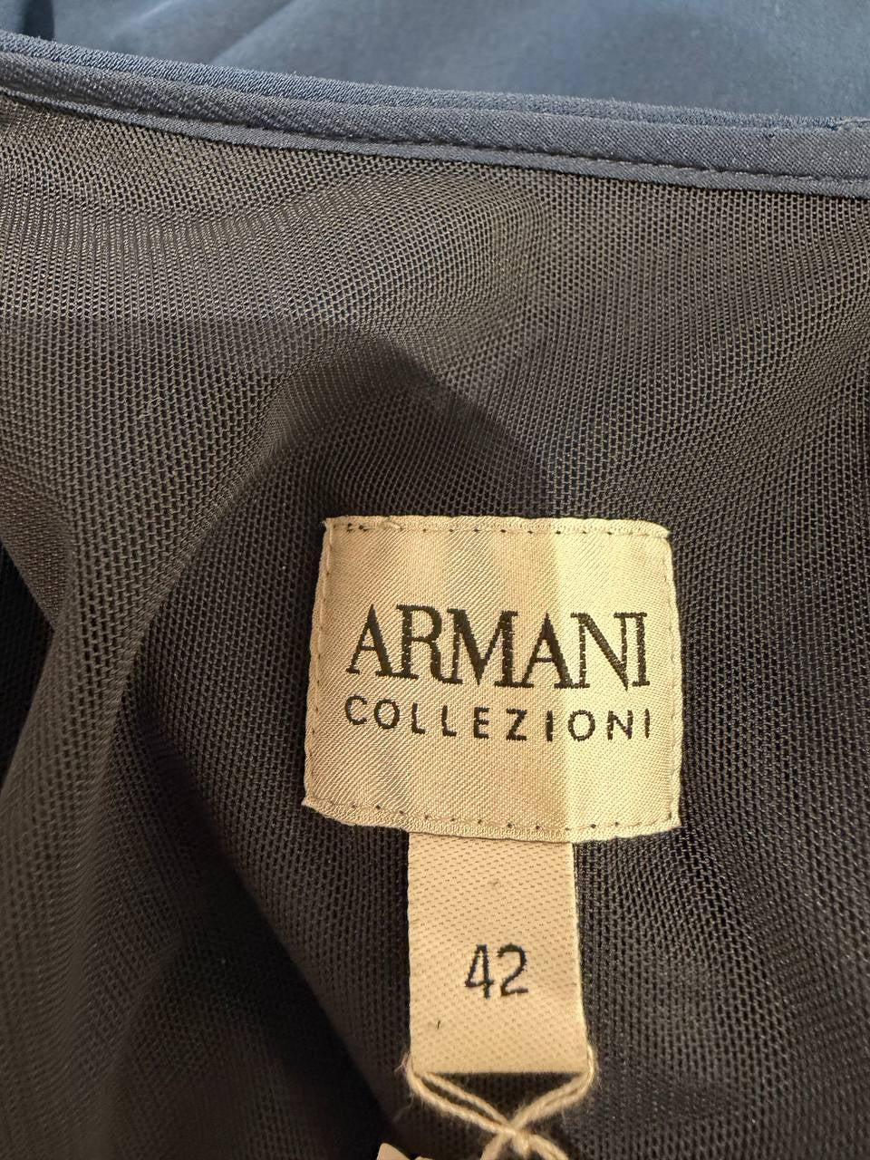 ABITO ARMANI COLLEZIONI BLU NAVY EFFETTO DUE PEZZI Tg 42