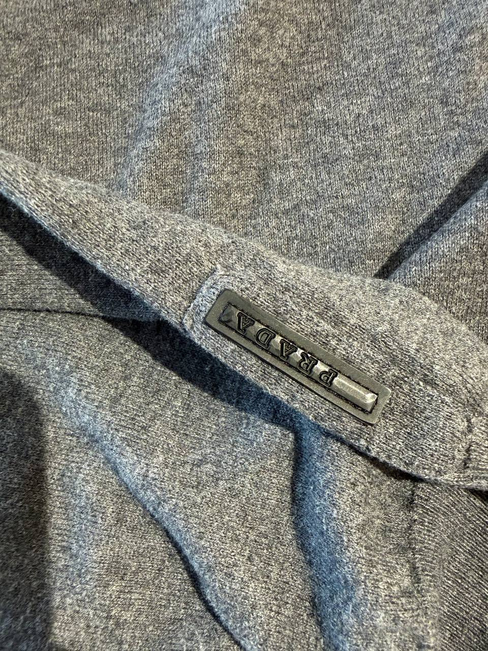 MAGLIONE UOMO PRADA GRIGIO CHIARO TG 40