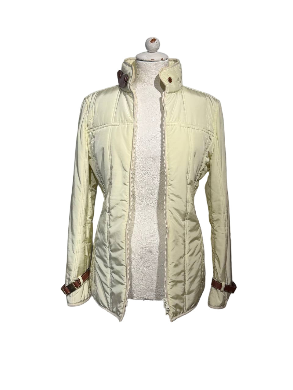 PIUMINO FAY LEGGERO COLOR BURRO DETTAGLI CUOIO Tg M