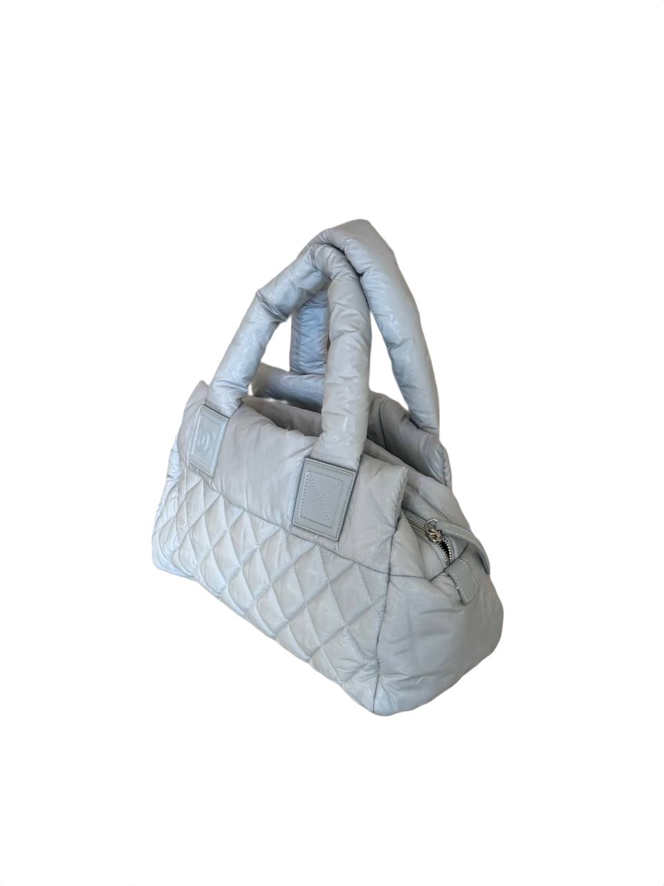 COCO COCOON CHANEL BORSA TRAPUNTATA GRIGIO/AZZURRO