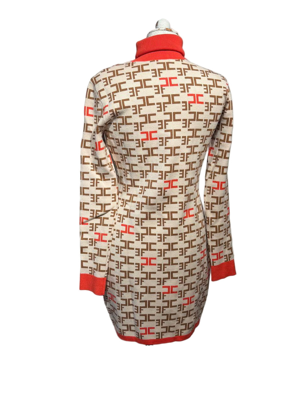 ABITO IN MAGLIA COLLO ALTO ELISABETTA FRANCHI  MONOGRAM Tg 44