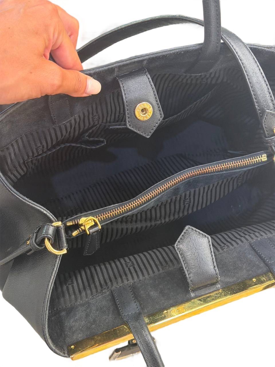 FENDI 2JOURS MEDIA NERA METALLERIA