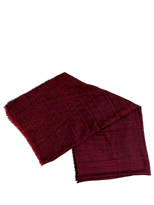PASHMINA YSL BORDEAUX TRAMA COCCODRILLO BORDEAUX
