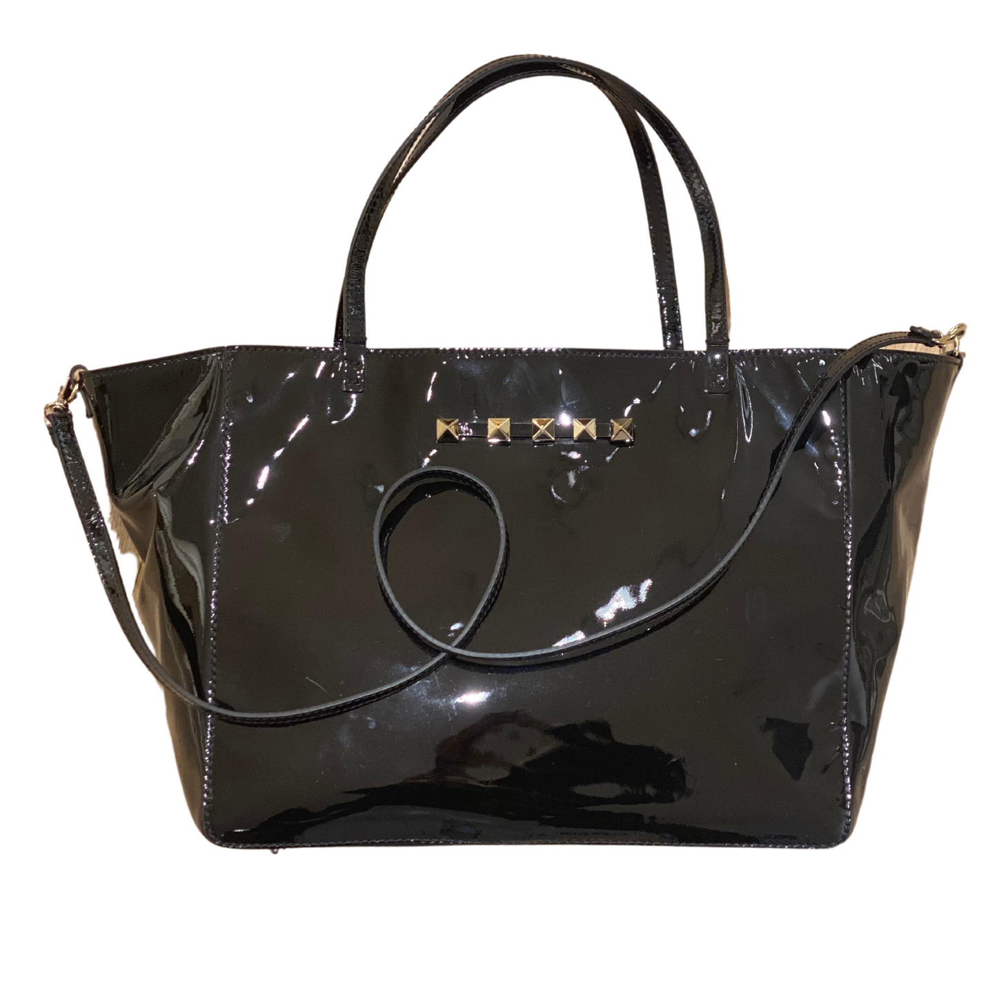 SHOPPER VALENTINO IN VINILE NERA